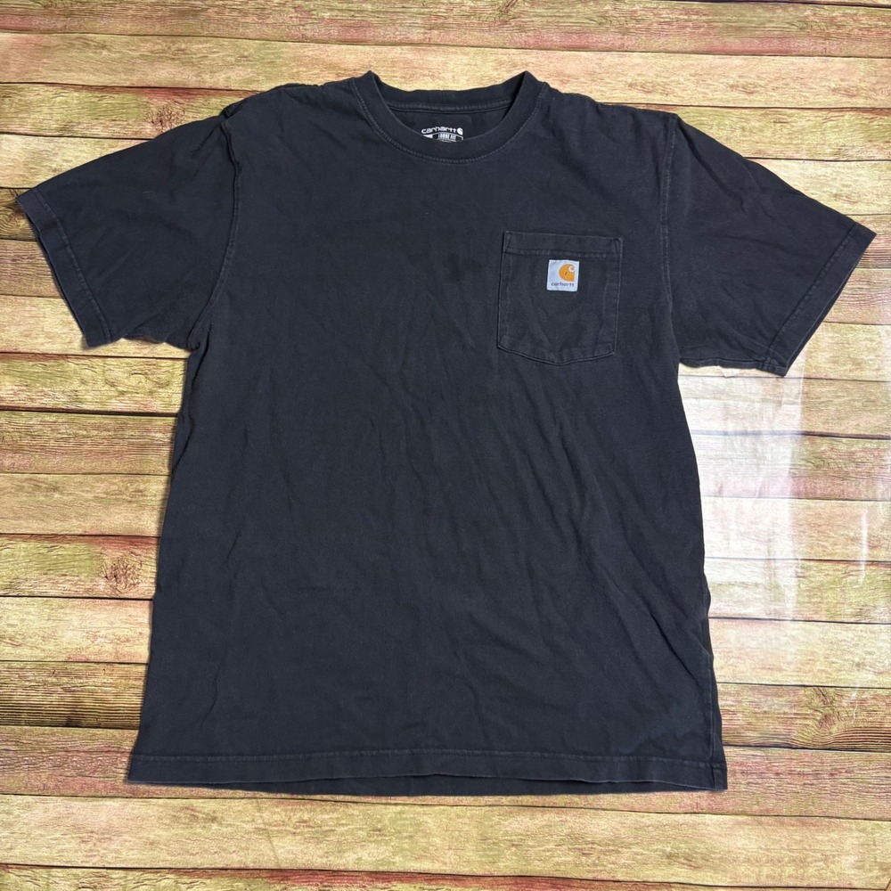Carhartt Loose Fit Pocket T-Shirt Mens Medium Faded Black Workwear Gorpcore